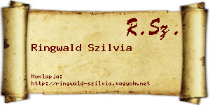 Ringwald Szilvia névjegykártya
